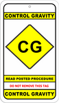 CG Control Gravity Lockout Point Identification Tag