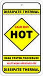 DT Dissipate Thermal HOT Lockout Point Identification Tag