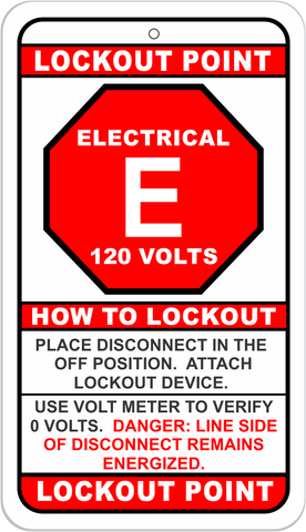 Electrical Lockout Point Identification Tag DISCONNECT