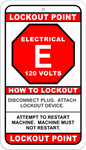 Electrical Lockout Point Identification Tag PLUG
