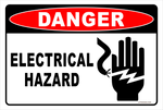 Aluminum Sign DANGER Electrical Hazard