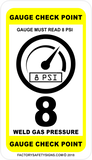 Custom Gas PSI Identification Tag