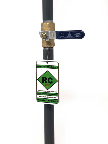 Condensate Release Lockout Point Identification Tag