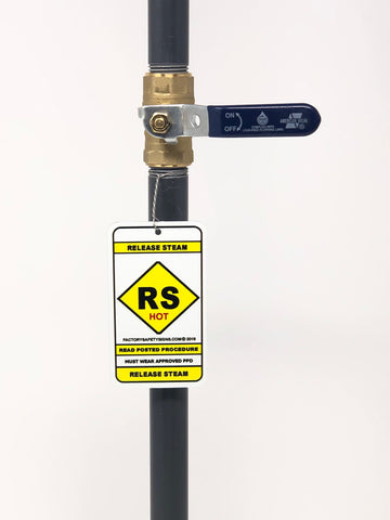 Steam Release Pressure Lockout Point Identification Tag