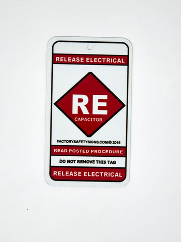 Electrical RELEASE Lockout Point Identification Tag
