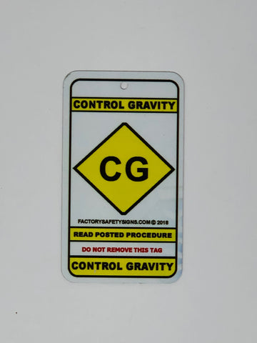 CG Control Gravity Lockout Point Identification Tag