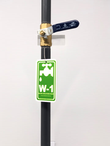 Water Lockout Point Identification Tag