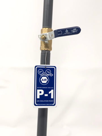 Air Lockout Point Identification Tag