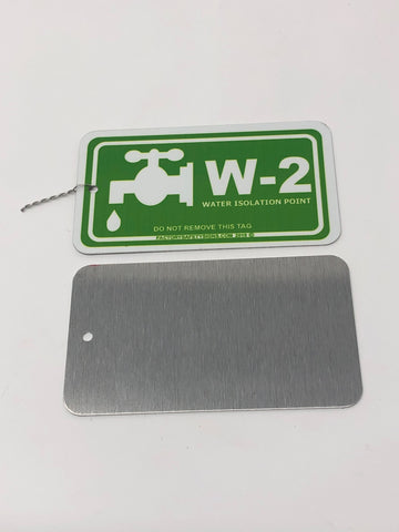 Water W-2 Lockout Point Identification Tag