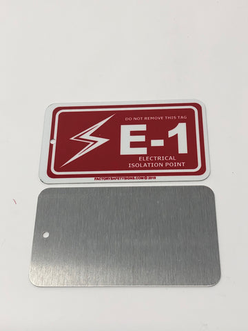 Electrical Lockout Point Identification Tag E-1  Electric