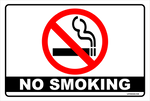 Aluminum Sign No Smoking