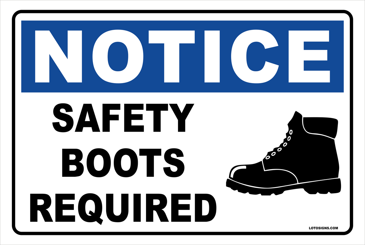 Safety Boots Required Sign